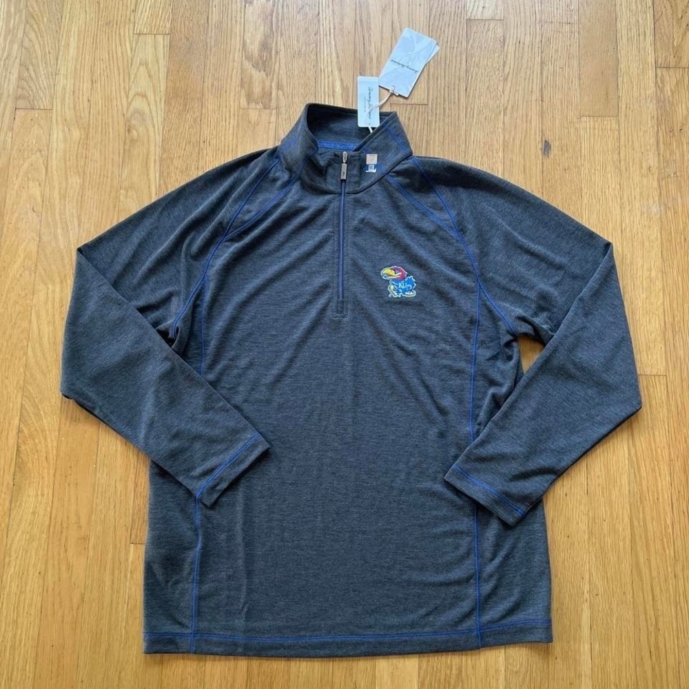 Tommy Bahama Kansas Jayhawks Quarter Zip NWT